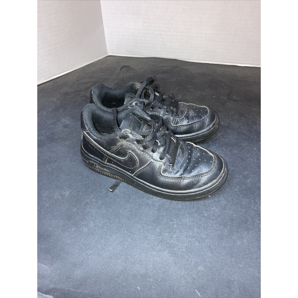 Nike Air Force 1 Low Toddler Boys Size 12C AF1 Triple Black Sneakers 314194-009